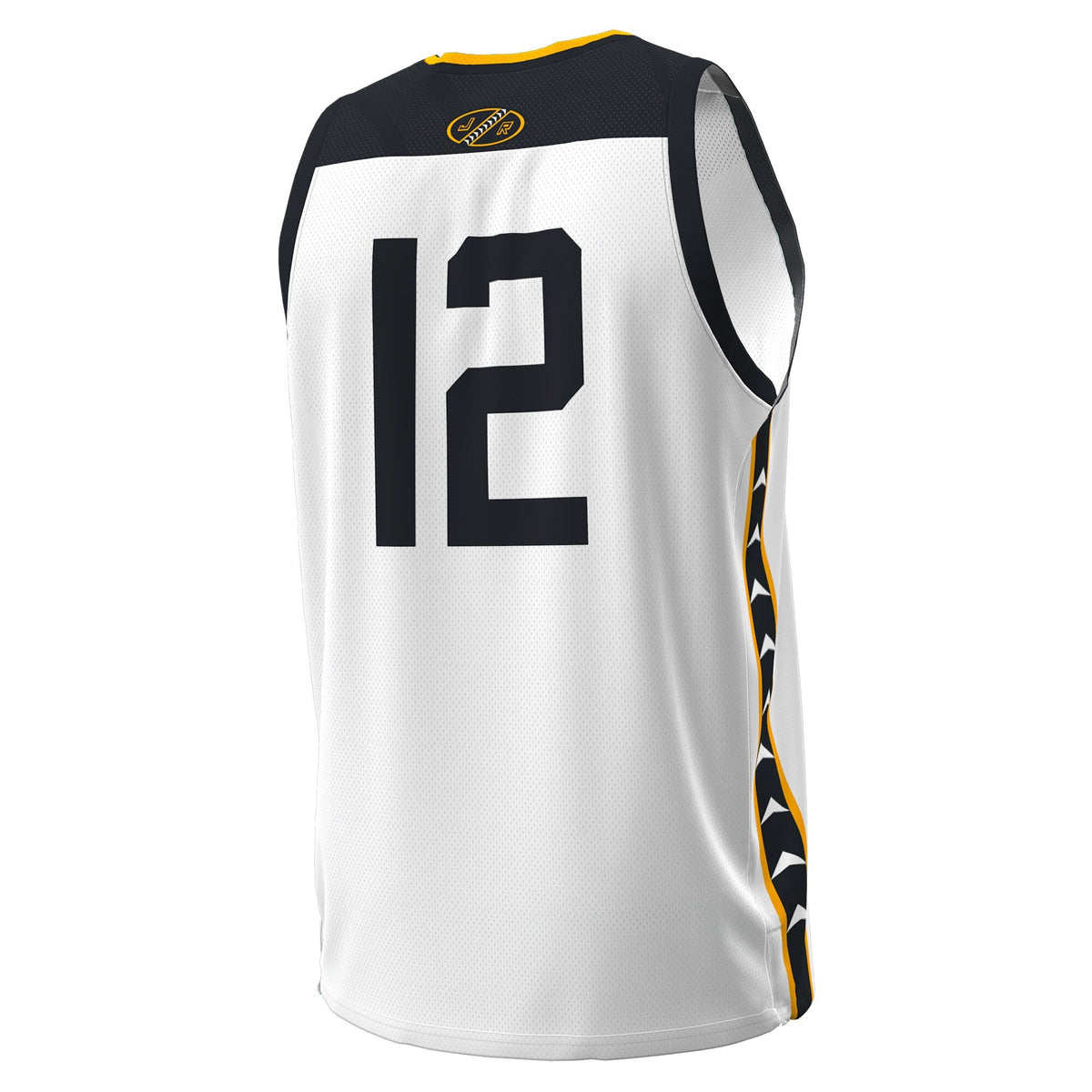 #12 Navy Midshipmen Jolly Rogers Alternate Replica Basketball Jersey - White product image 4, provided for visual reference