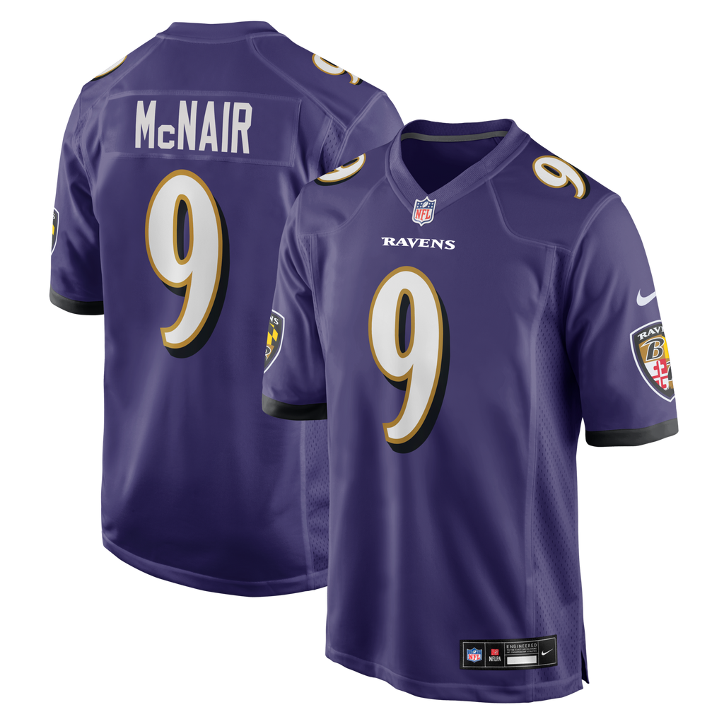 Baltimore Ravens Steve McNair Purple Game Retired Player Jersey product image 1, provided for visual reference and product