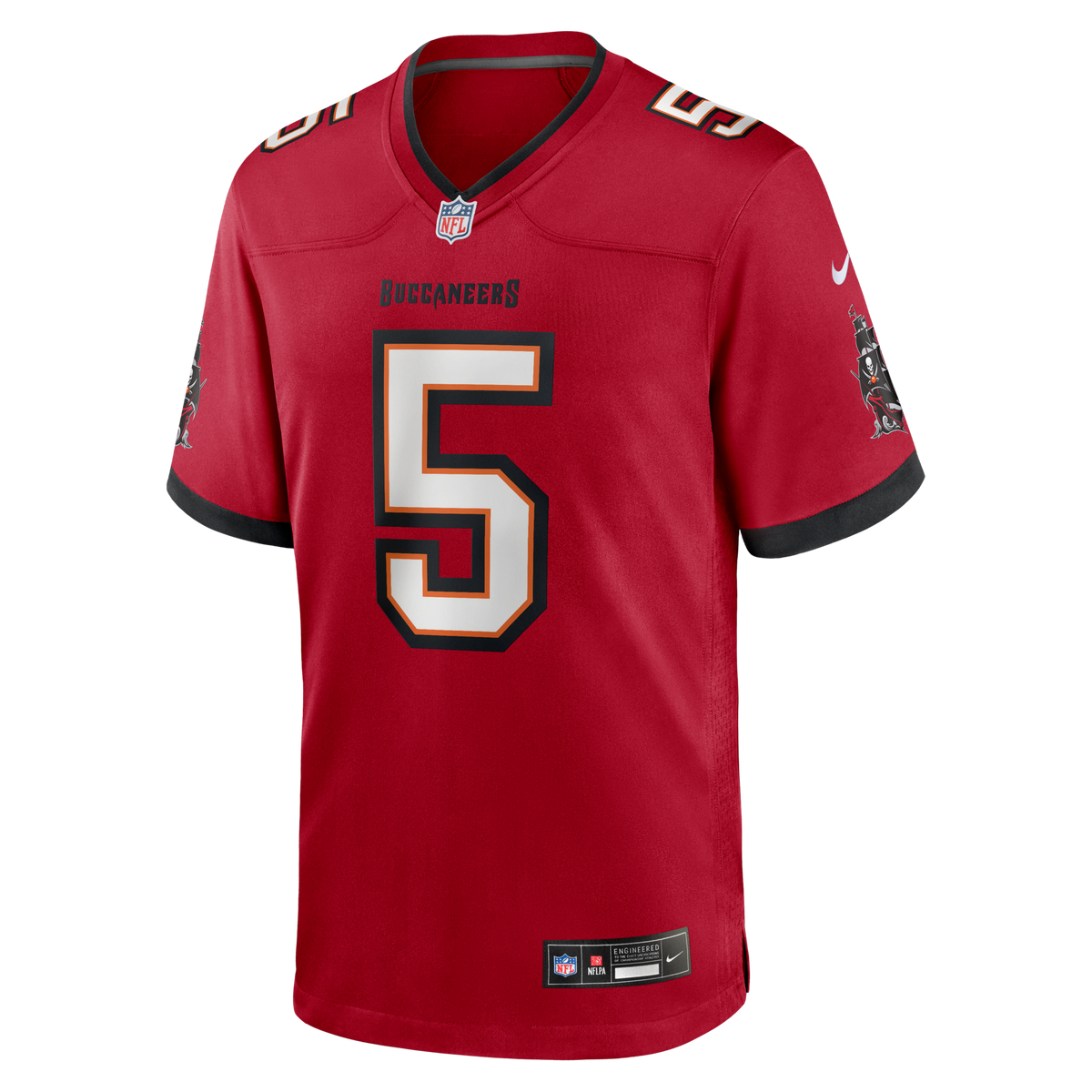 Tampa Bay Buccaneers Haason Reddick Red Team Game Jersey product image 2, provided for visual reference and product detail