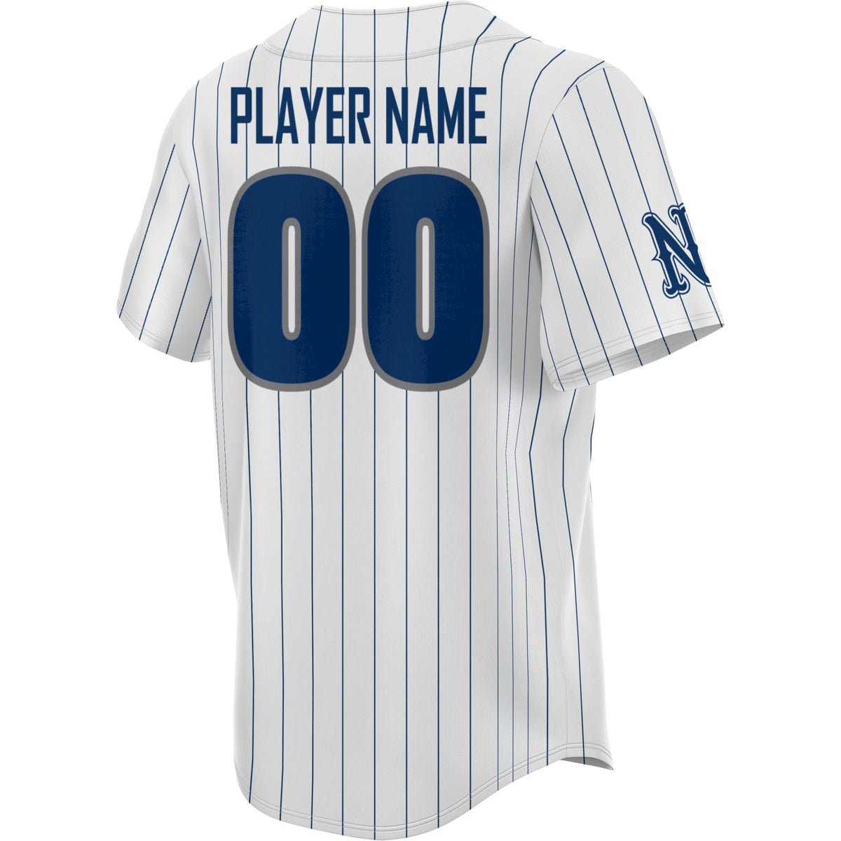 Nevada Wolf Pack Lightweight Collegiate Baseball Pinstripe NIL Pick-A-Player Fashion Jersey - White product image 4,