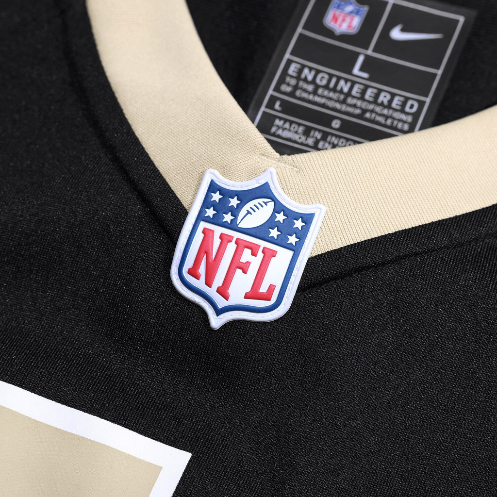New Orleans Saints Xavier Truss Black Team Game Jersey product image 4, provided for visual reference and product detail
