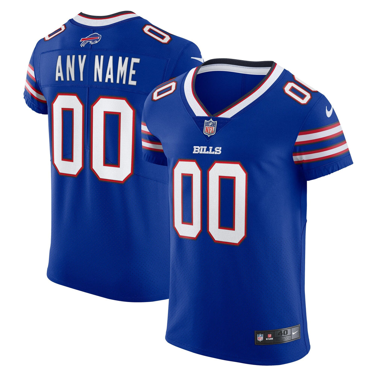 Buffalo Bills Royal Vapor Elite Custom Jersey product image 1, provided for visual reference and product detail review