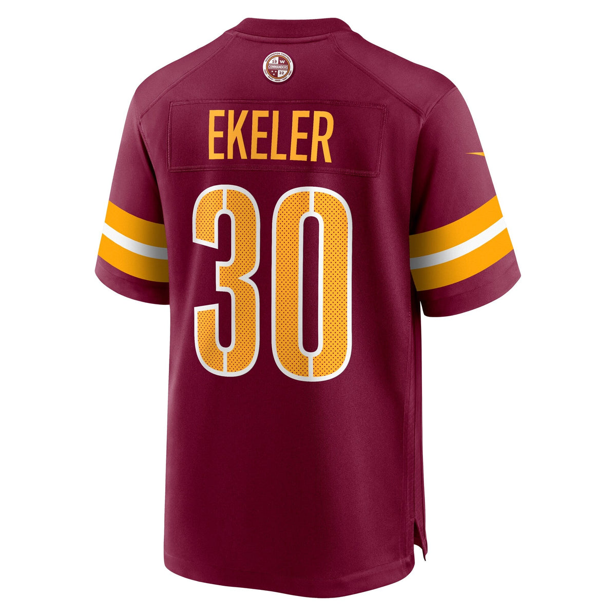 Washington Commanders Austin Ekeler Burgundy Game Player Jersey product image 4, provided for visual reference and product