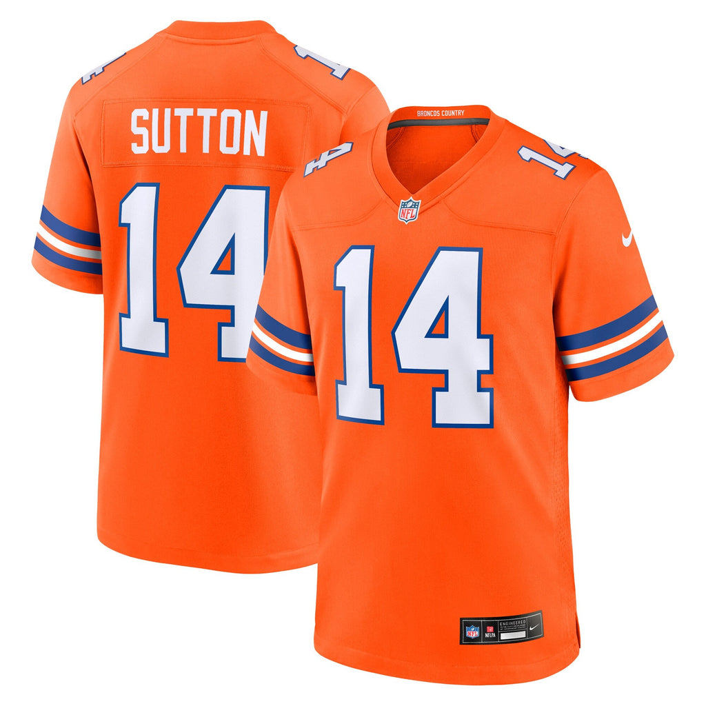 Denver Broncos Courtland Sutton Orange Alternate Game Jersey product image 2, provided for visual reference and product