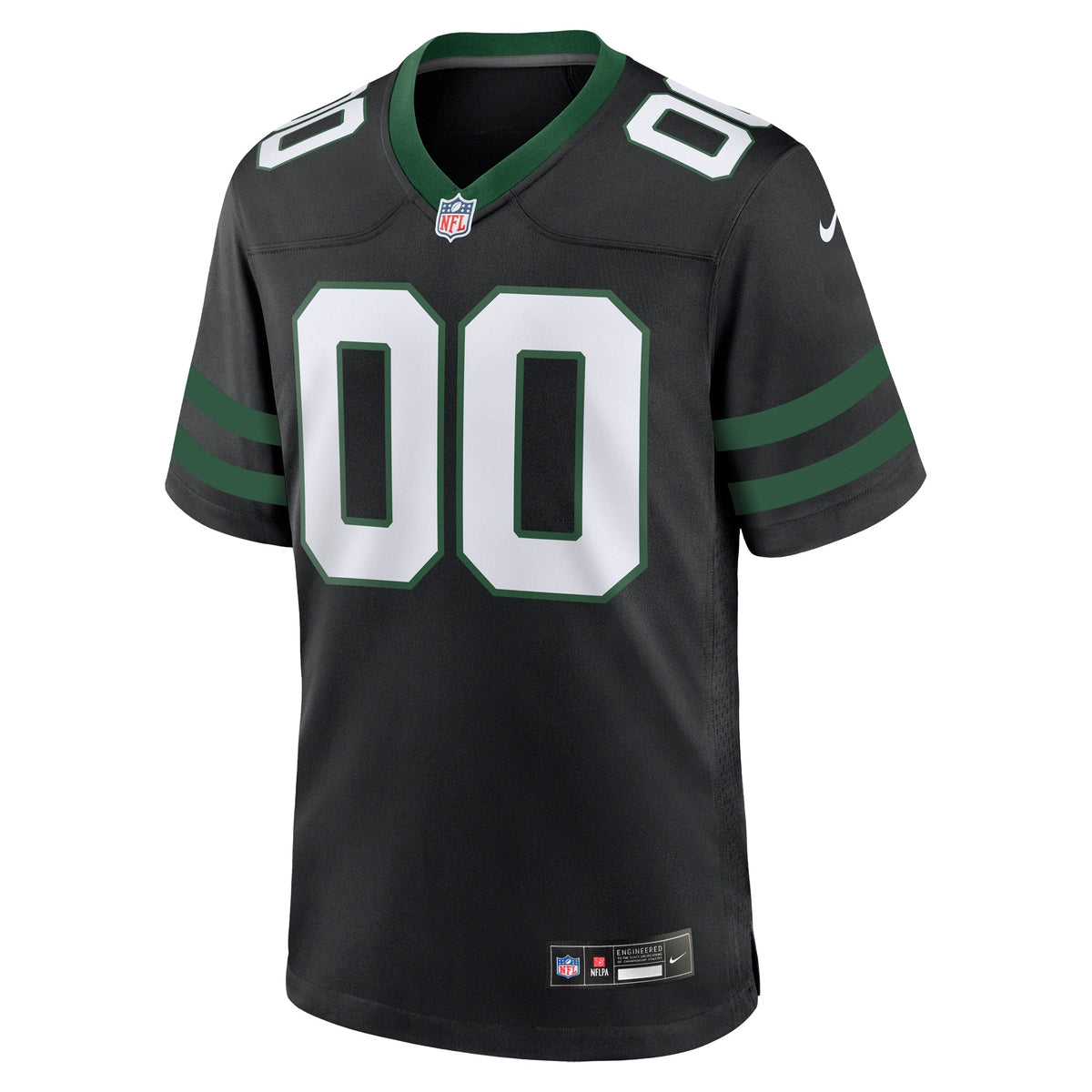 New York Jets Legacy Black Alternate Custom Game Jersey product image 3, provided for visual reference and product detail