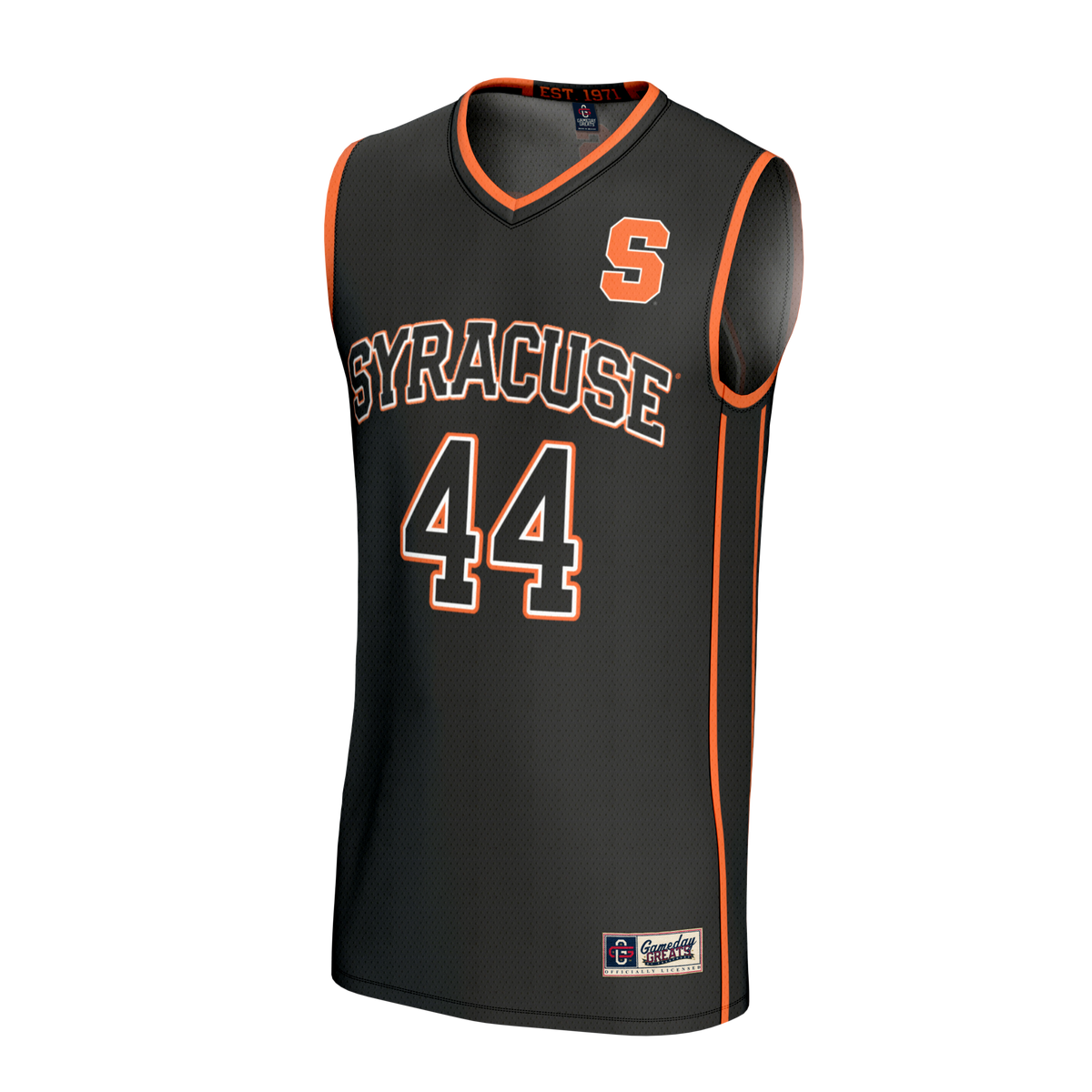 #44 Syracuse Orange Lightweight Collegiate Basketball Fashion Jersey - Black product image 3, provided for visual reference