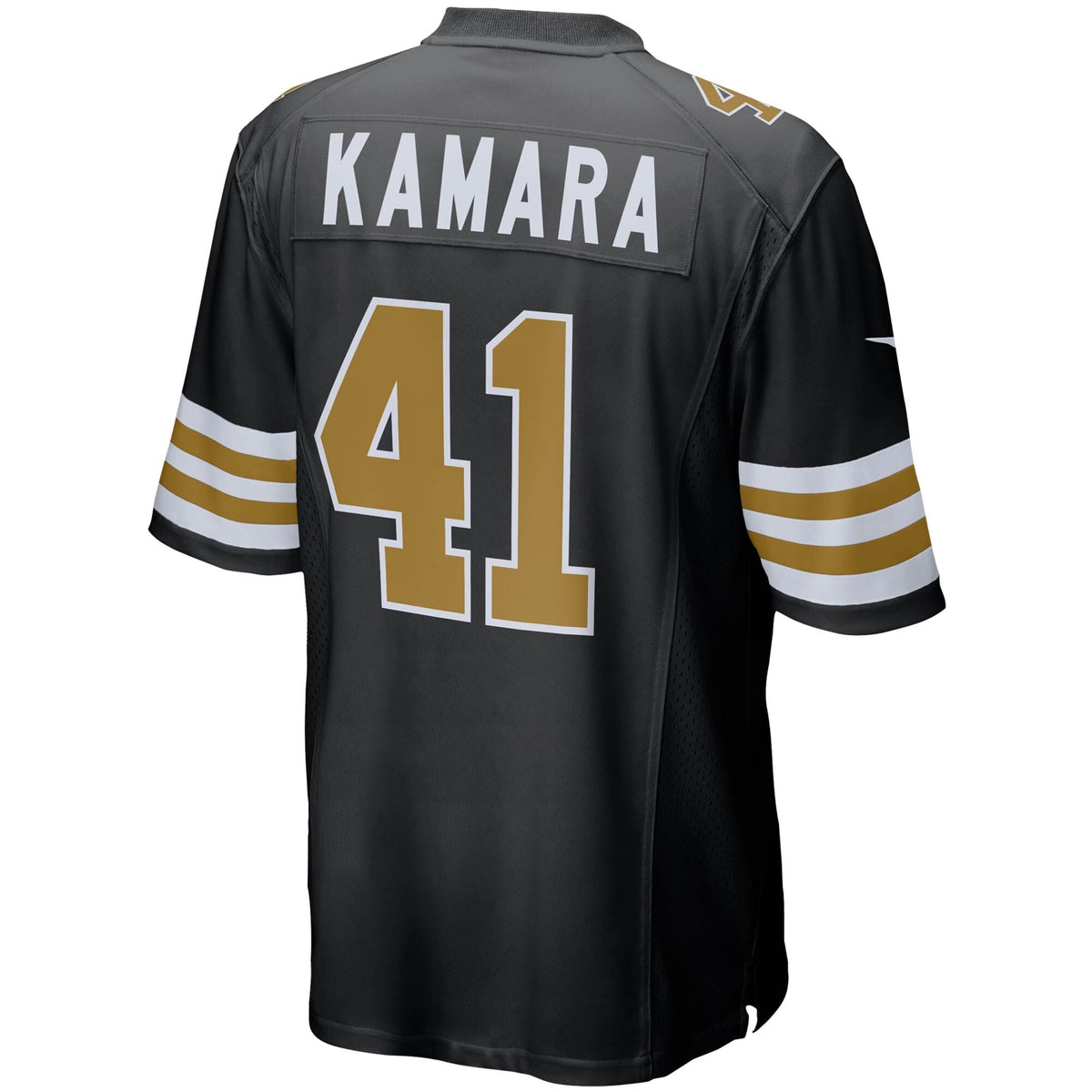 New Orleans Saints Alvin Kamara Black Alternate Game Jersey product image 4, provided for visual reference and product