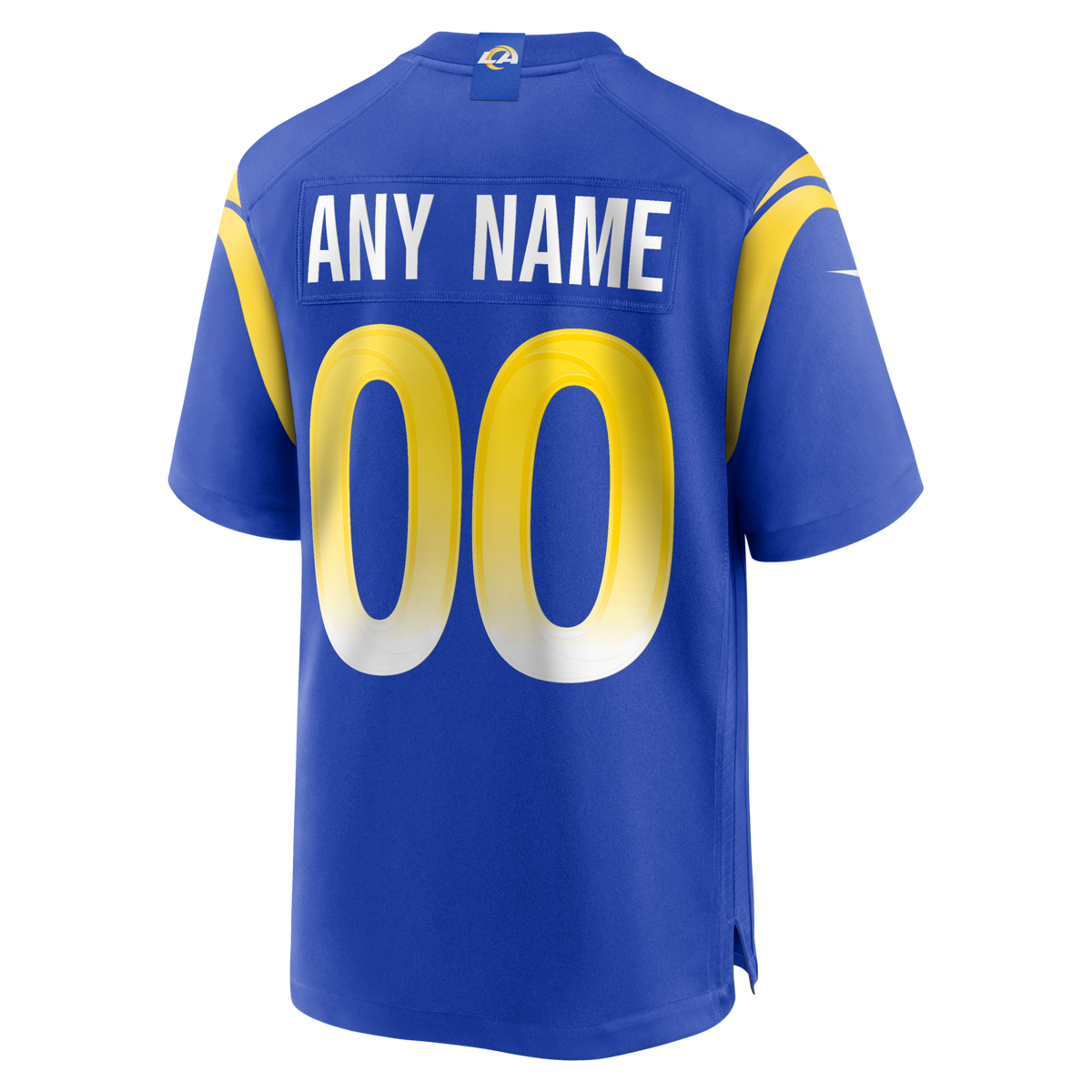 Los Angeles Rams Royal Custom Game Jersey product image 3, provided for visual reference and product detail review