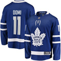 Toronto Maple Leafs Max Domi Blue Home Breakaway Jersey product image 1, provided for visual reference and product detail