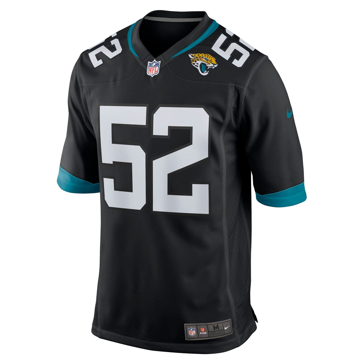Jacksonville Jaguars DaVon Hamilton Black Game Jersey product image 3, provided for visual reference and product detail