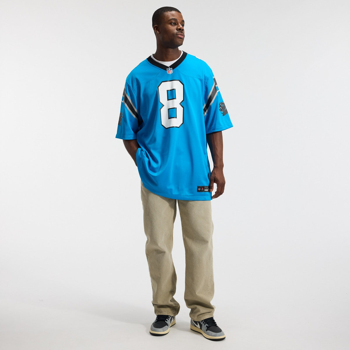 Carolina Panthers Jaycee Horn Blue Alternate Game Jersey product image 5, provided for visual reference and product detail