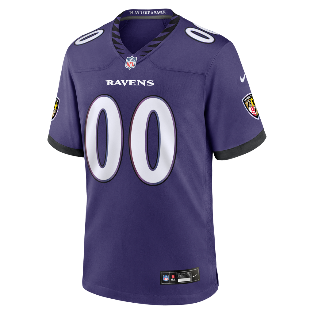 Baltimore Ravens Purple Custom Game Jersey product image 3, provided for visual reference and product detail review