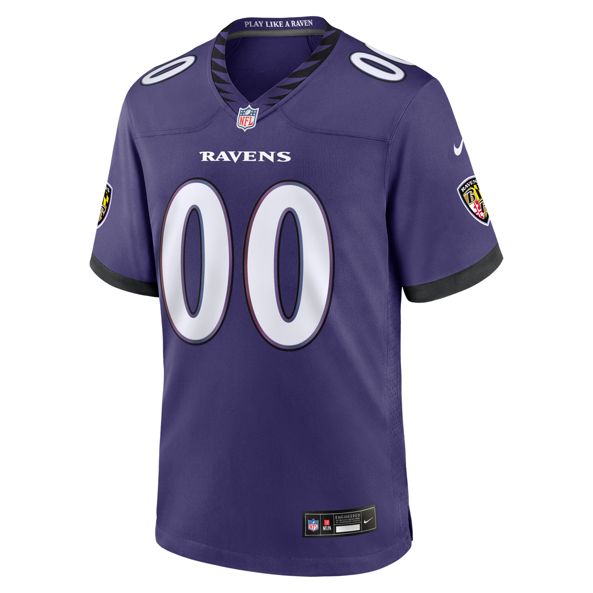 Baltimore Ravens Purple Custom Game Jersey product image 3, provided for visual reference and product detail review
