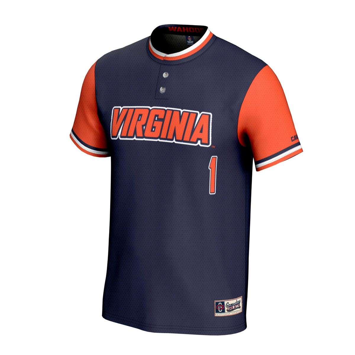 Virginia Cavaliers Lightweight Softball Fashion Jersey - Navy product image 3, provided for visual reference and product