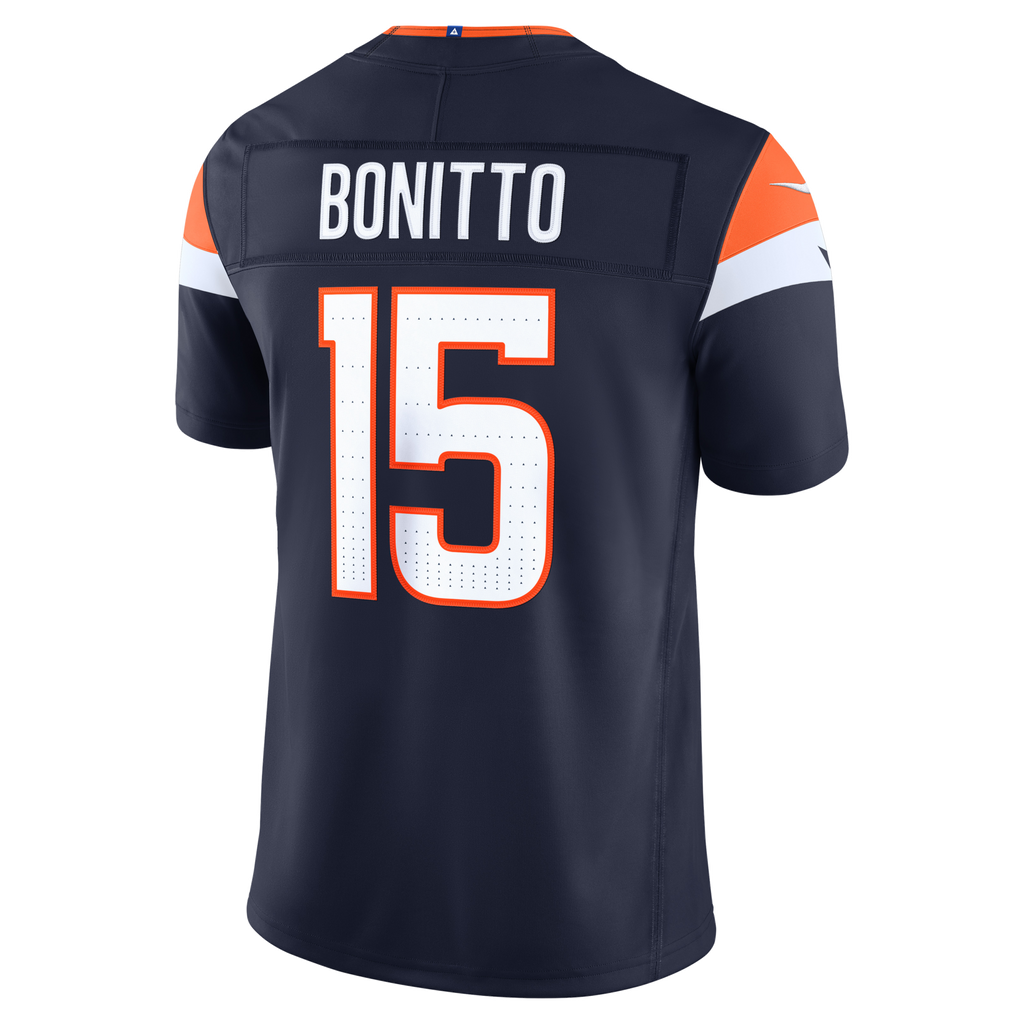 Denver Broncos Nik Bonitto Navy Alternate Vapor F.U.S.E. Stitched Limited Jersey product image 4, provided for visual