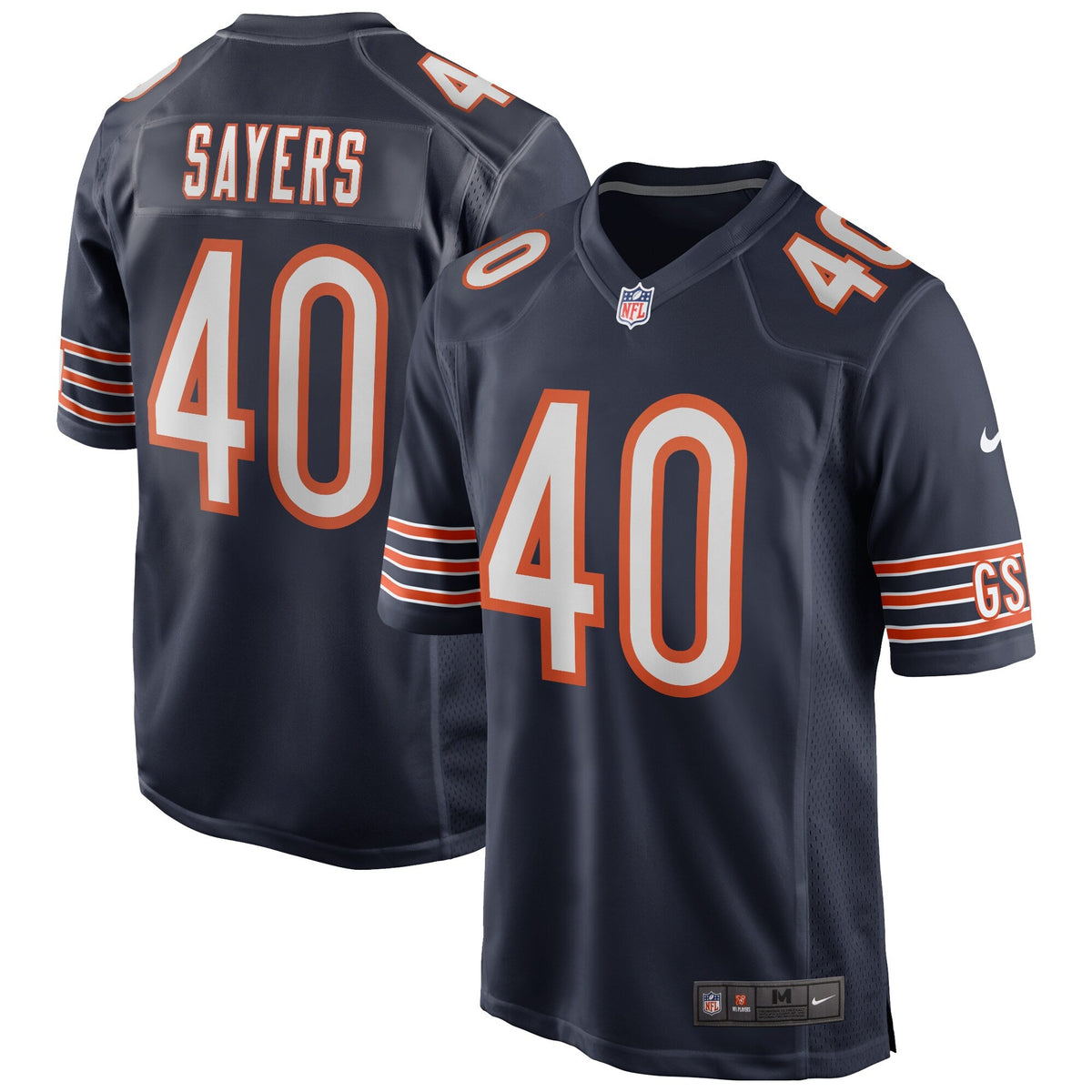 Chicago Bears Gale Sayers Navy Game Retired Player Jersey product image 2, provided for visual reference and product detail