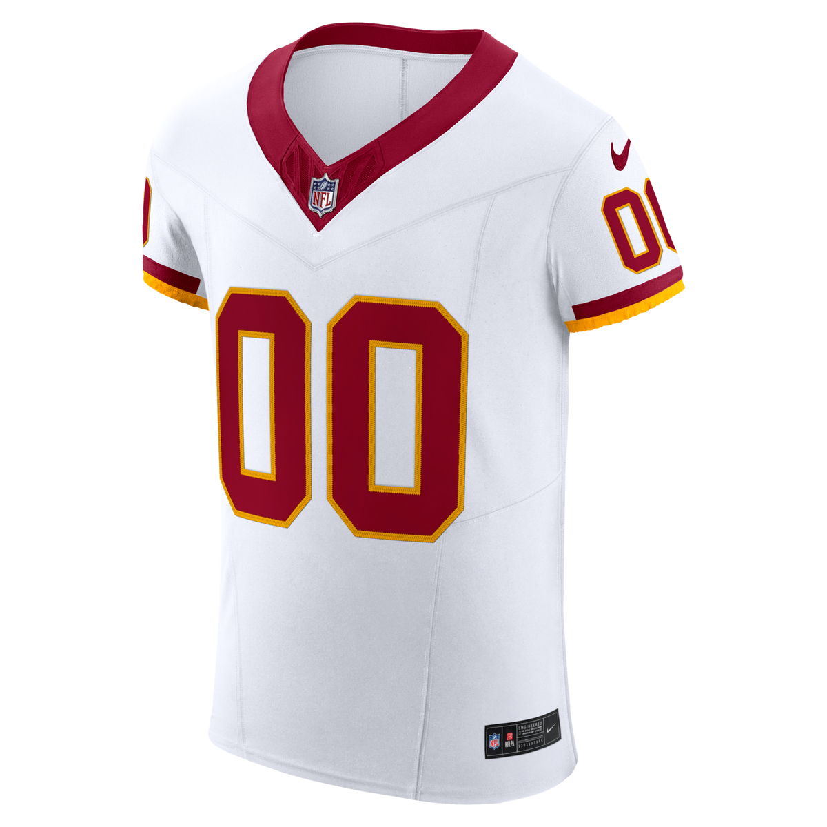 Washington Commanders White Vapor F.U.S.E. Elite Custom Jersey product image 3, provided for visual reference and product