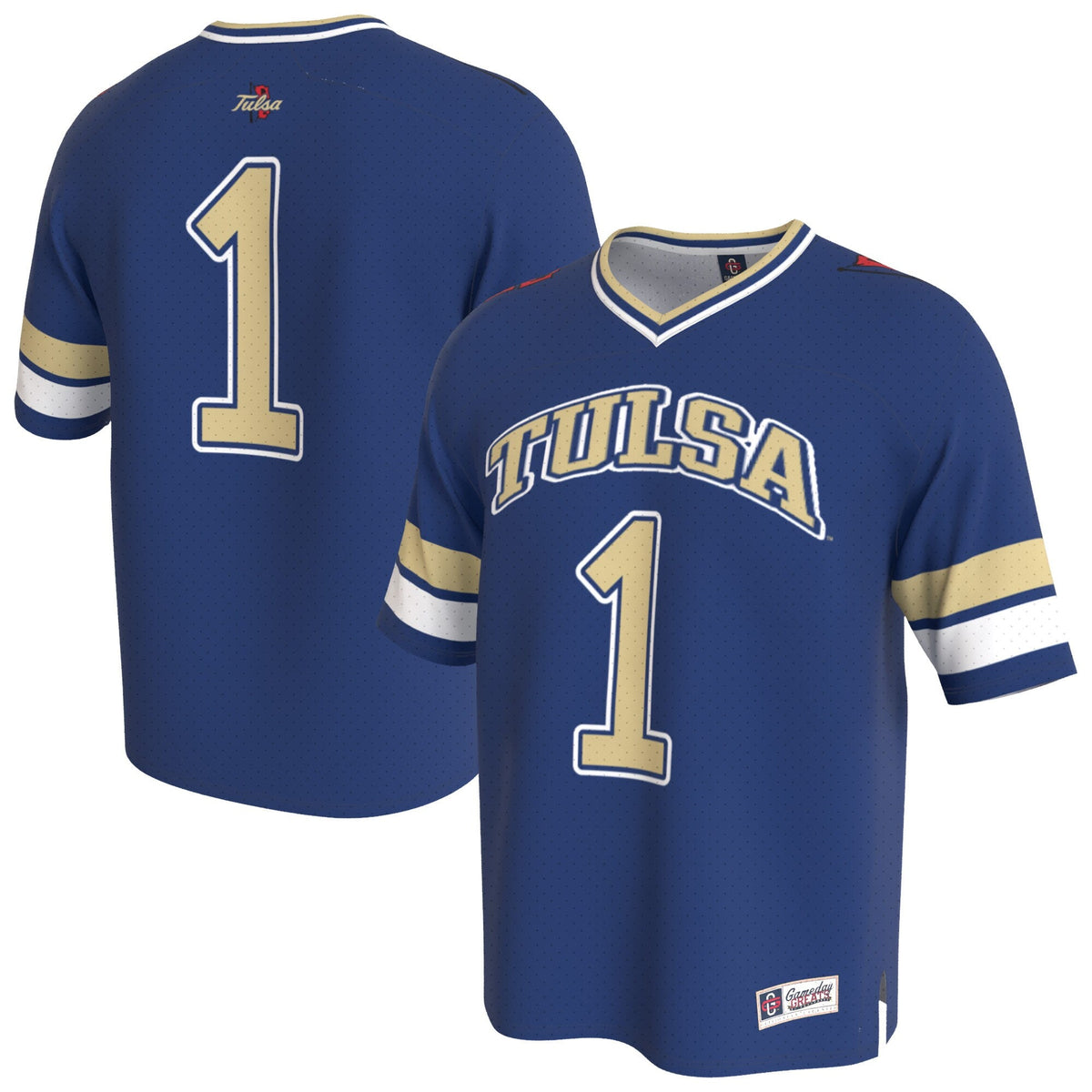 Tulsa Golden Hurricane Lightweight Collegiate Football Fashion Jersey - Royal product image 2, provided for visual reference