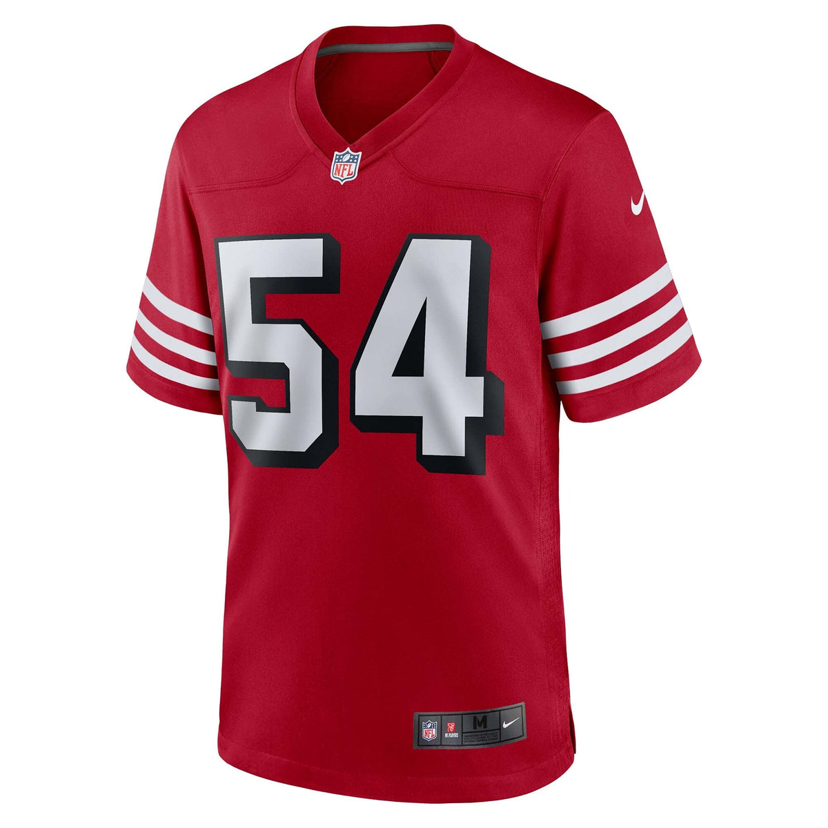 San Francisco 49ers Fred Warner Scarlet Alternate Game Jersey product image 3, provided for visual reference and product