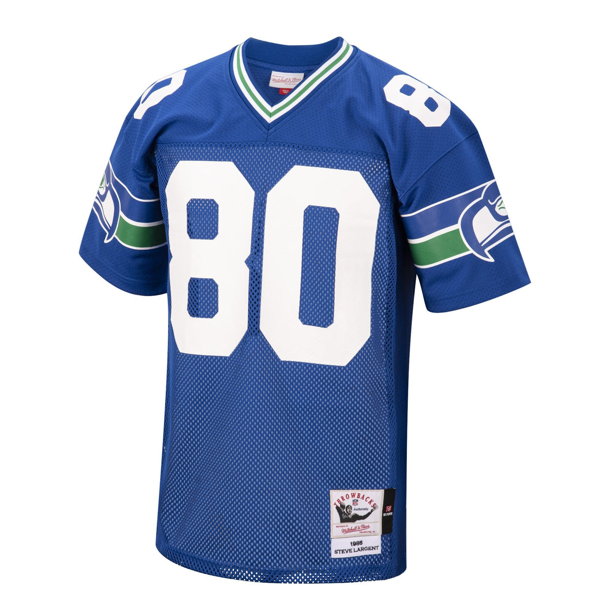 Seattle Seahawks 1985 Steve Largent Royal Authentic Throwback Retired Player Jersey product image 3, provided for visual