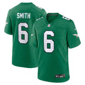 Philadelphia Eagles DeVonta Smith Kelly Green Alternate Game Player Jersey product image 1, provided for visual reference