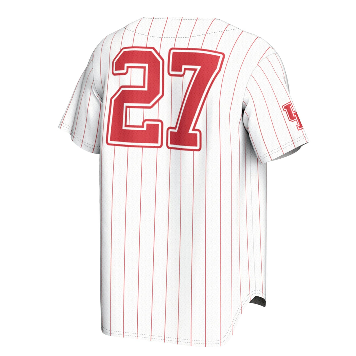 Houston Cougars Lightweight Collegiate Baseball Fashion Jersey - White product image 4, provided for visual reference and