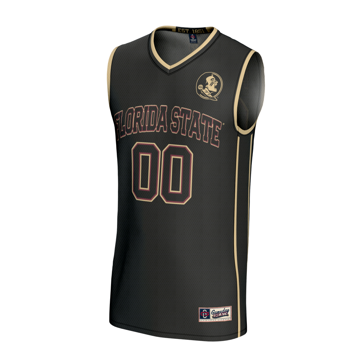 Florida State Seminoles Lightweight Collegiate Basketball NIL Pick-A-Player Fashion Jersey - Black product image 3, provided