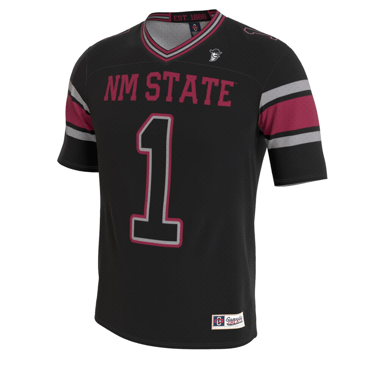 New Mexico State Aggies Lightweight Collegiate Football Blackout Fashion Jersey product image 3, provided for visual