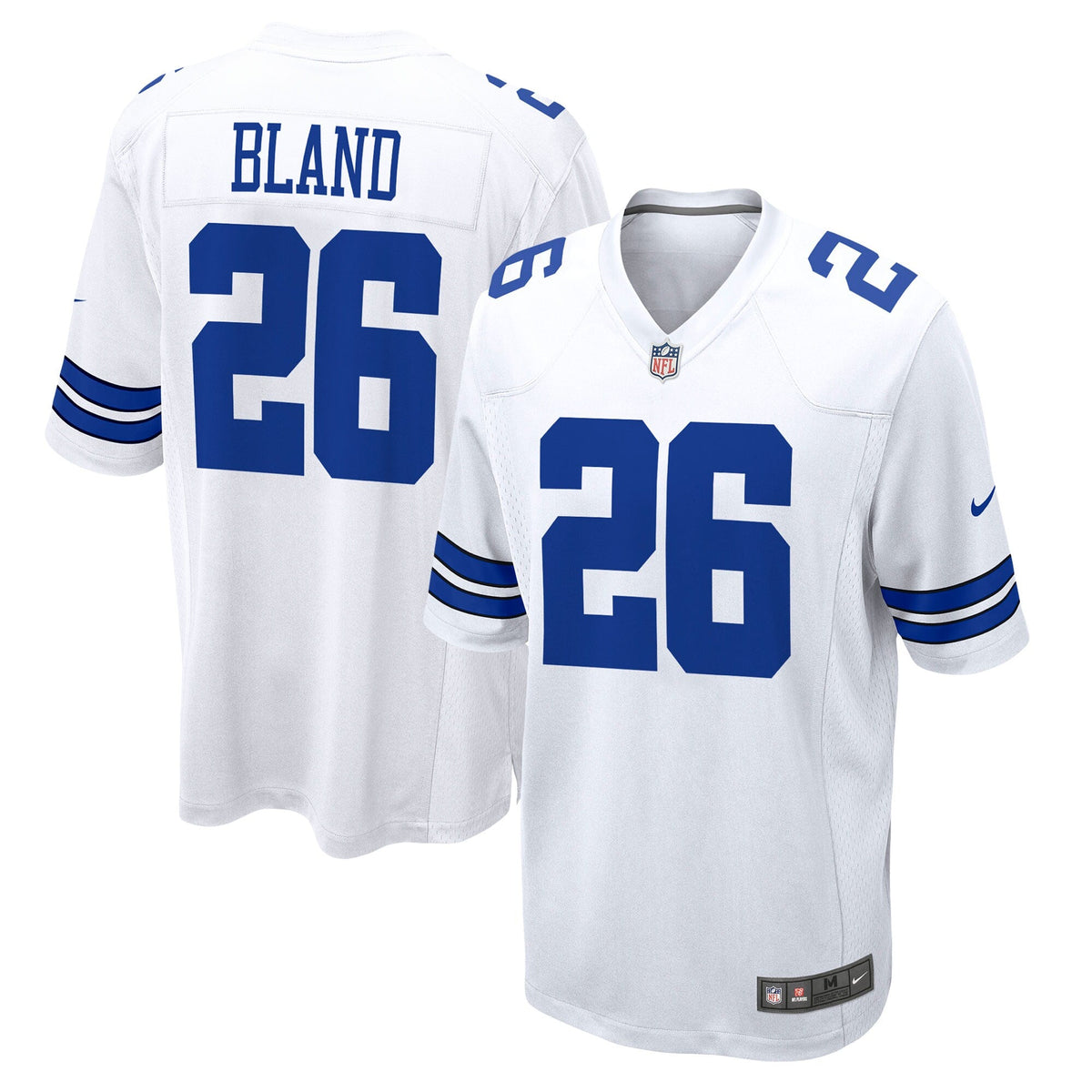 Dallas Cowboys DaRon Bland White Game Jersey product image 2, provided for visual reference and product detail review