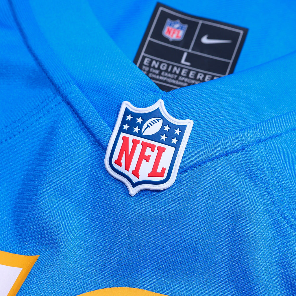 Los Angeles Chargers Keaton Mitchell Powder Blue Team Game Jersey product image 4, provided for visual reference and product