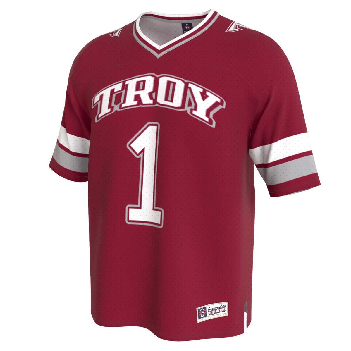 Troy University Trojans Lightweight Collegiate Football Fashion Jersey - Cardinal product image 3, provided for visual