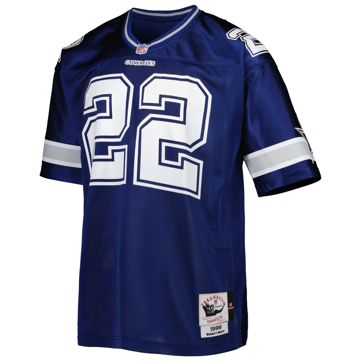 Dallas Cowboys 1996 Emmitt Smith Navy Authentic Throwback Retired Player Jersey product image 3, provided for visual