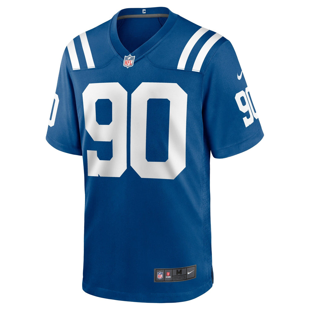 Indianapolis Colts Grover Stewart Royal Game Jersey product image 3, provided for visual reference and product detail review