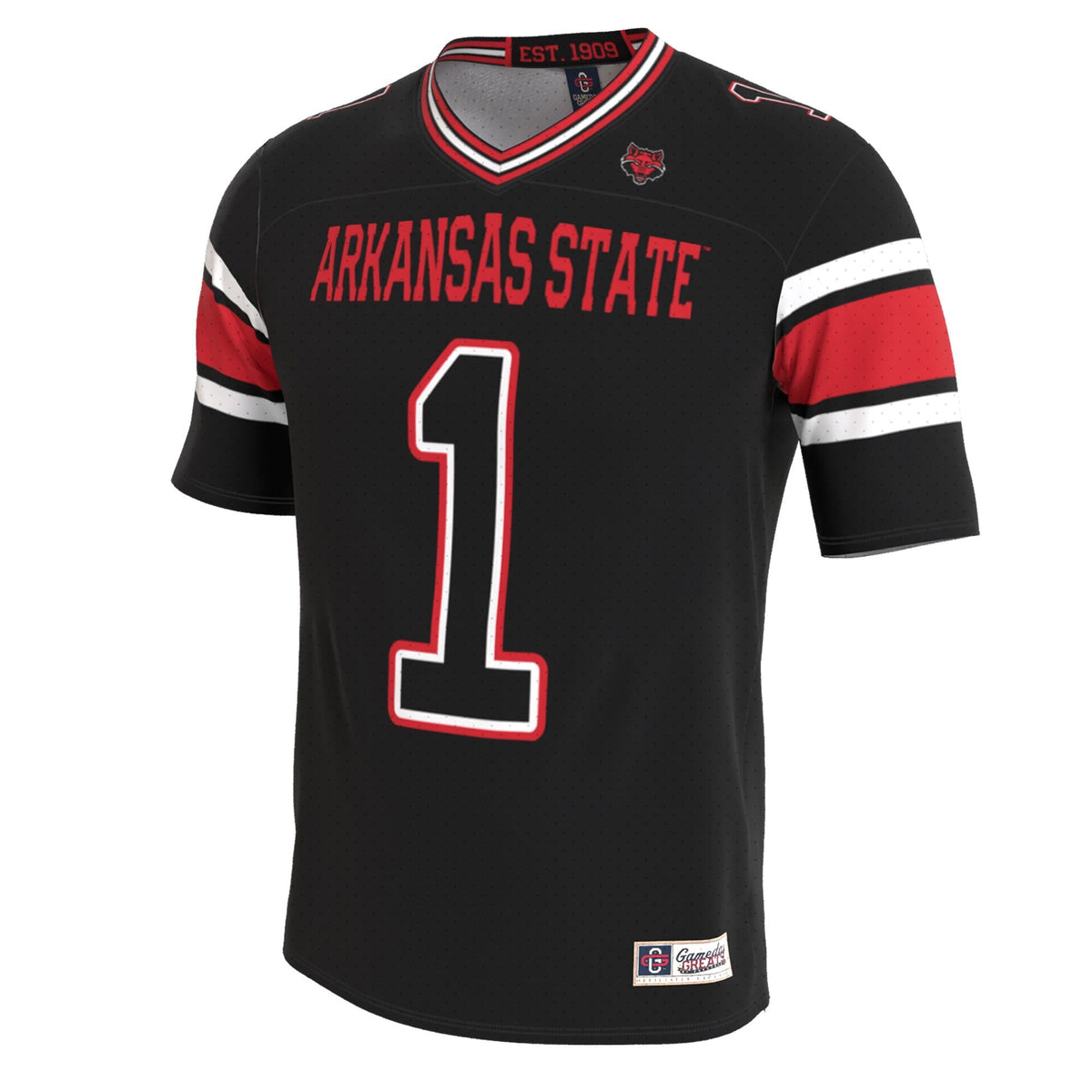 Arkansas State Red Wolves Lightweight Collegiate Football Blackout Fashion Jersey product image 3, provided for visual