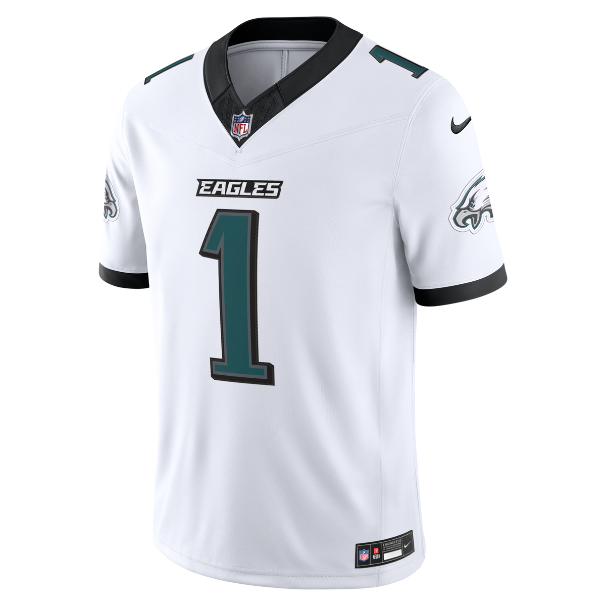Philadelphia Eagles Jalen Hurts White Vapor F.U.S.E. Stitched Limited Jersey product image 3, provided for visual reference