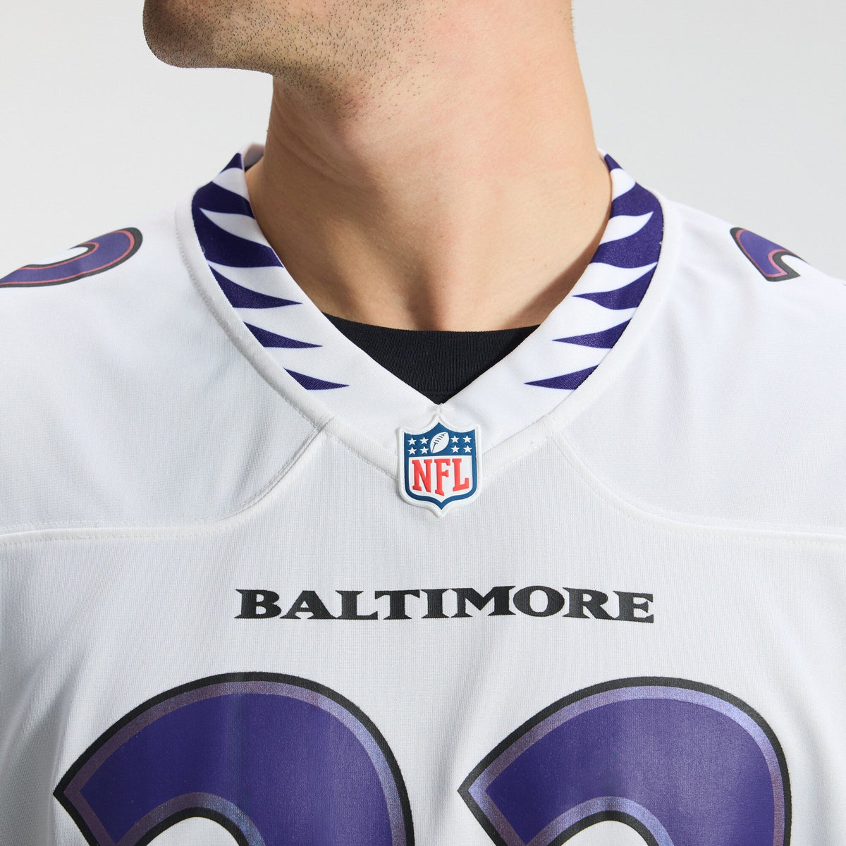 Baltimore Ravens Derrick Henry White Game Jersey product image 10, provided for visual reference and product detail review
