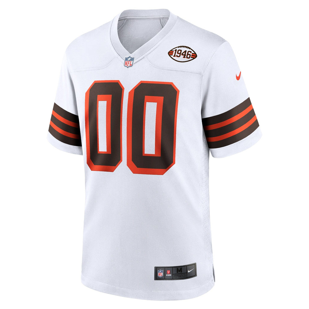 Cleveland Browns White 1946 Collection Alternate Custom Jersey product image 3, provided for visual reference and product