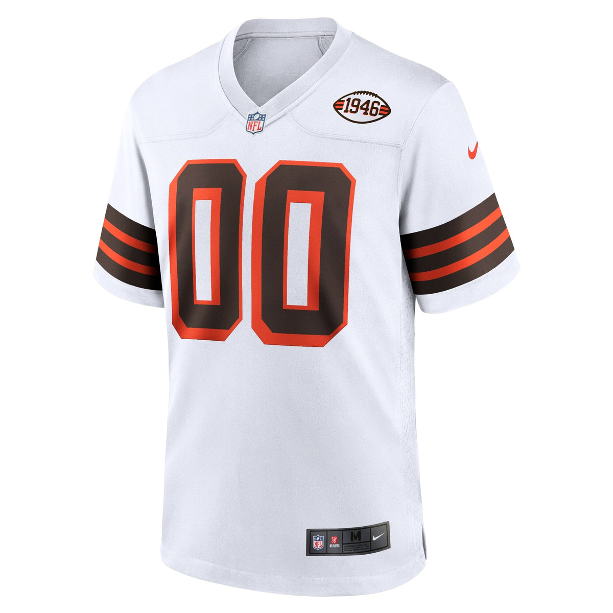 Cleveland Browns White 1946 Collection Alternate Custom Jersey product image 3, provided for visual reference and product