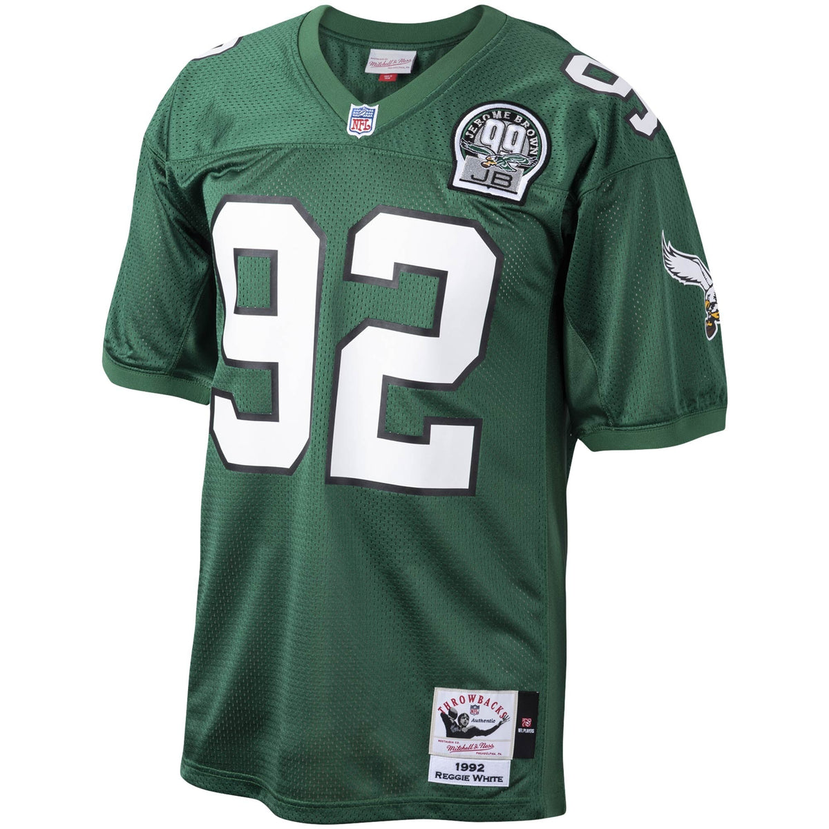 Philadelphia Eagles Reggie White Green Authentic Throwback Retired Player Jersey product image 3, provided for visual