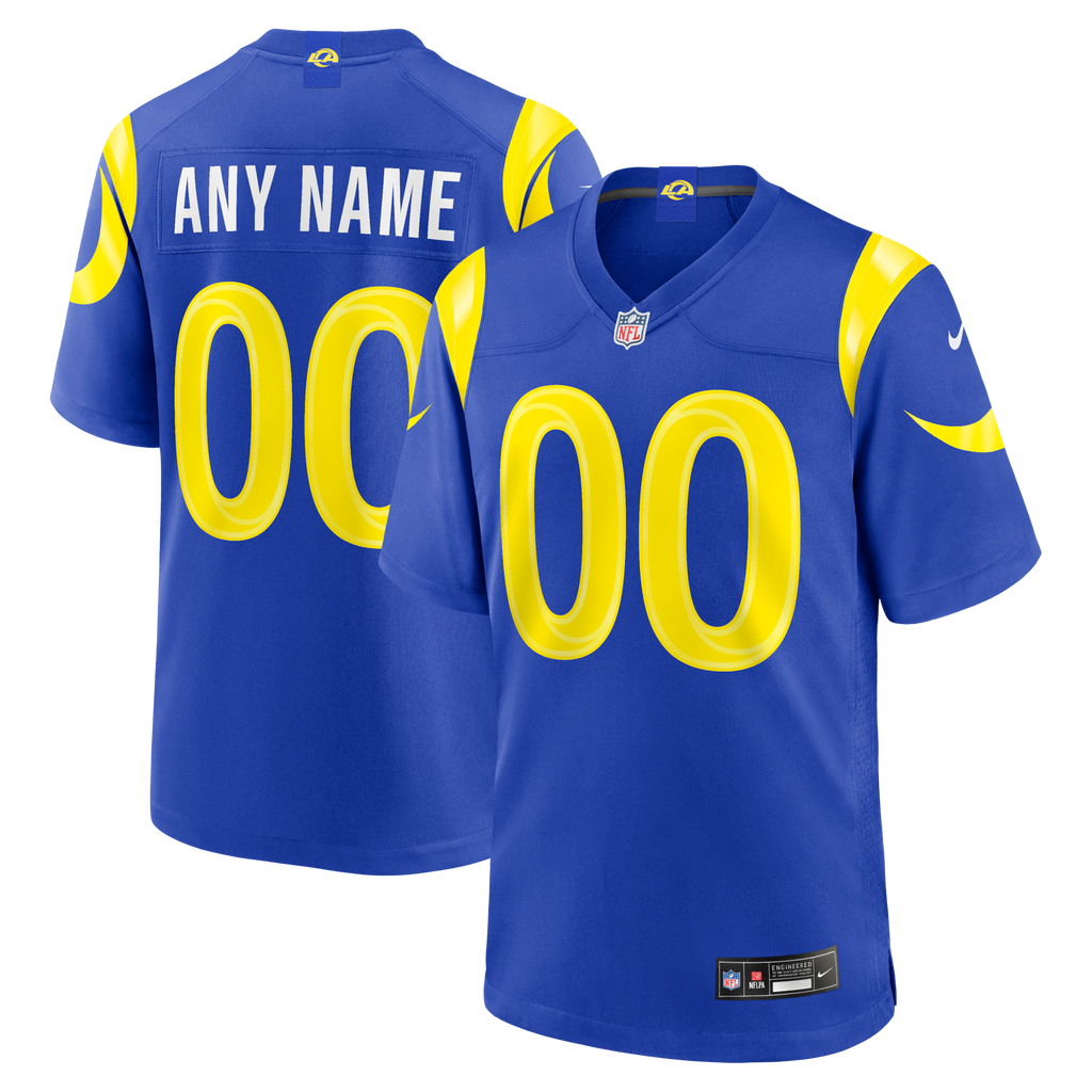 Los Angeles Rams Royal Custom Game Jersey product image 1, provided for visual reference and product detail review