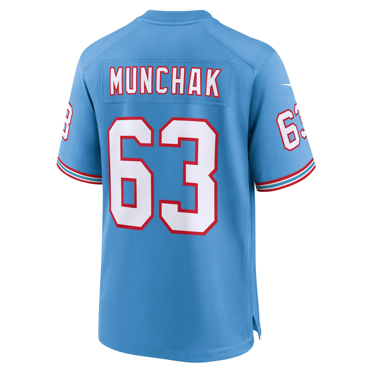 Tennessee Titans Mike Munchak Light Blue Retired Player Alternate Game Jersey product image 4, provided for visual reference