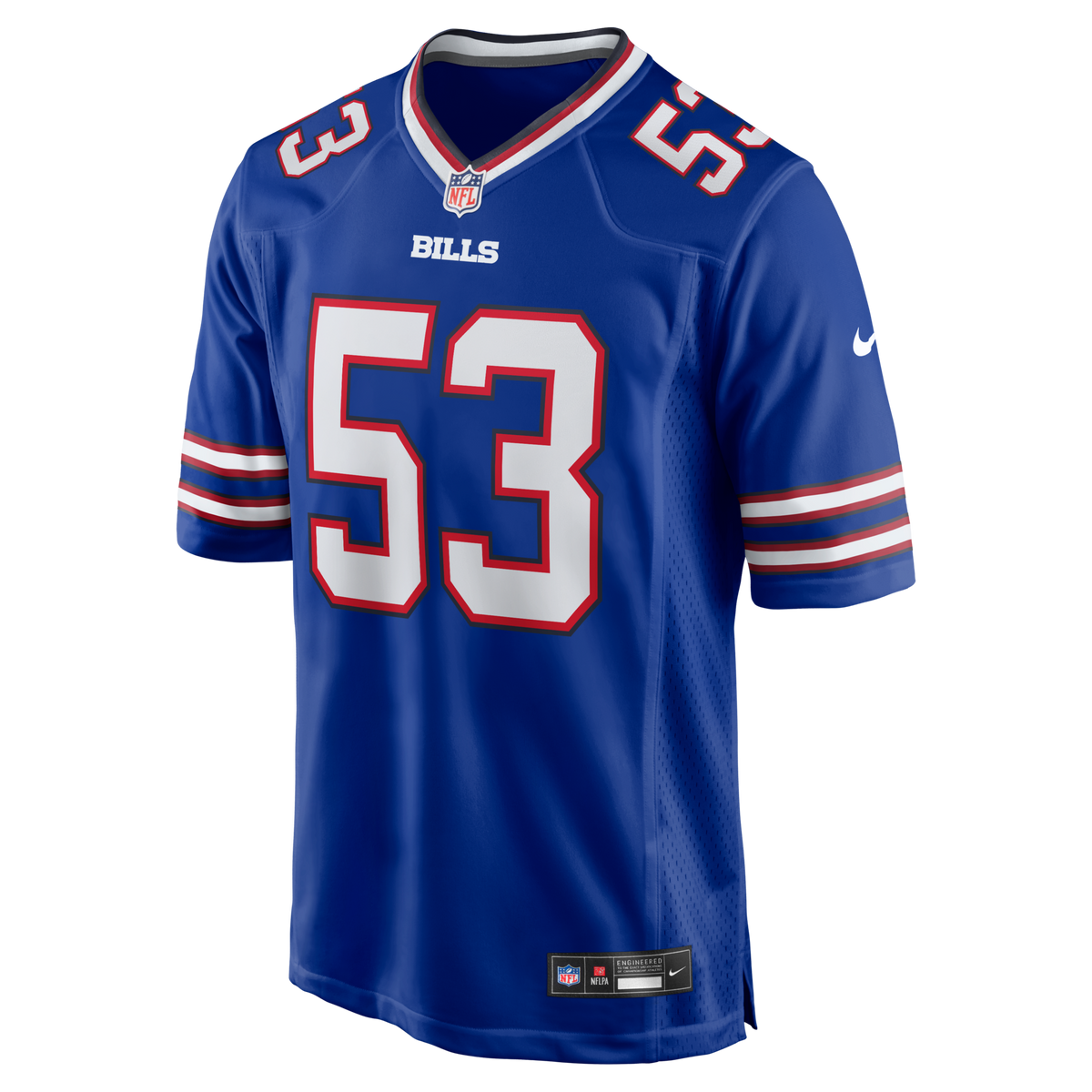 Buffalo Bills Tyrel Dodson Royal Game Player Jersey product image 2, provided for visual reference and product detail review