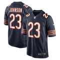 Chicago Bears Roschon Johnson Navy Team Game Jersey product image 1, provided for visual reference and product detail review