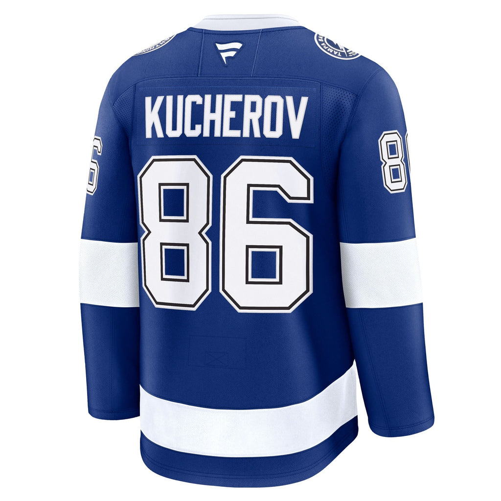 Tampa Bay Lightning Nikita Kucherov Blue Home Premium Jersey product image 4, provided for visual reference and product