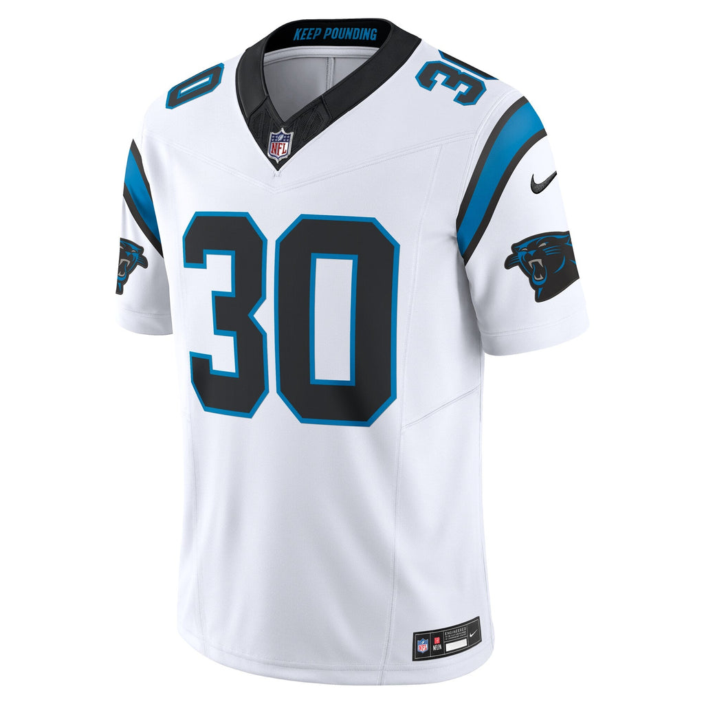Carolina Panthers Chuba Hubbard White Vapor F.U.S.E. Limited Jersey product image 3, provided for visual reference and