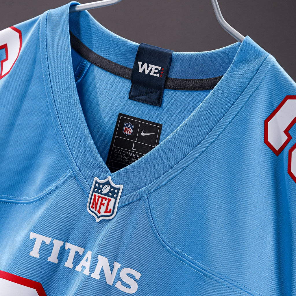 Tennessee Titans Tony Pollard Light Blue Game Jersey product image 5, provided for visual reference and product detail review