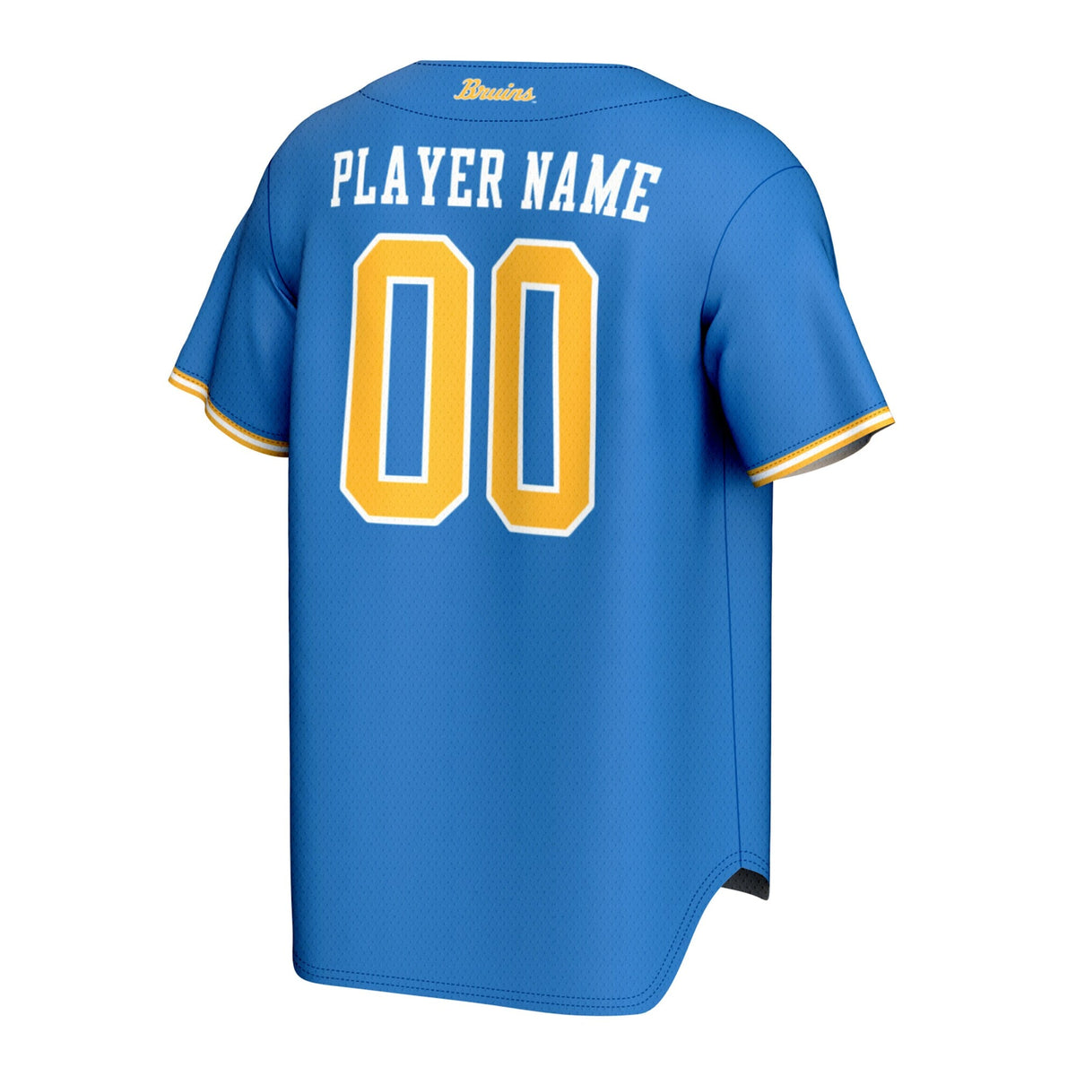 UCLA Bruins Lightweight Collegiate Baseball NIL Pick-A-Player Fashion Jersey - Blue product image 4, provided for visual