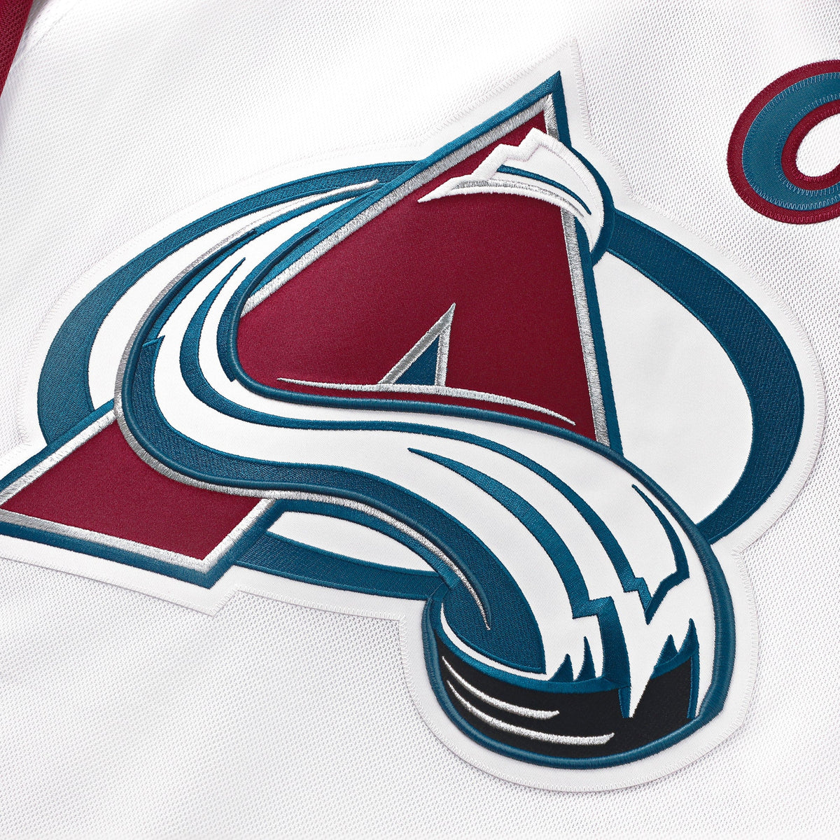 Colorado Avalanche Nathan MacKinnon White Away Premium Jersey product image 5, provided for visual reference and product