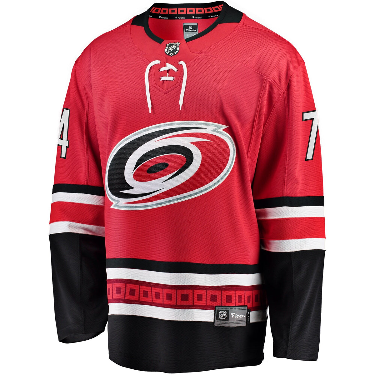 Carolina Hurricanes Jaccob Slavin Red Alternate Breakaway Player Jersey product image 3, provided for visual reference and