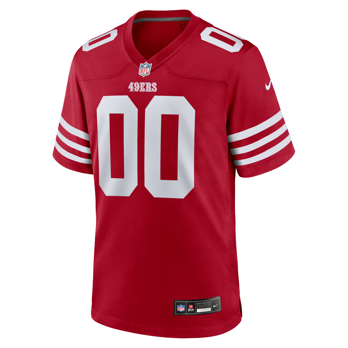 San Francisco 49ers Scarlet Custom Jersey product image 3, provided for visual reference and product detail review